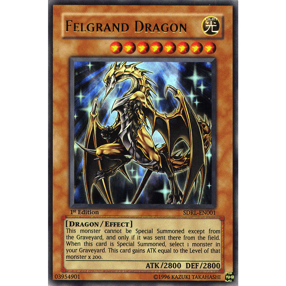 Felgrand Dragon SDRL-EN001 Yu-Gi-Oh! Card from the Rise of the Dragon Lords Set