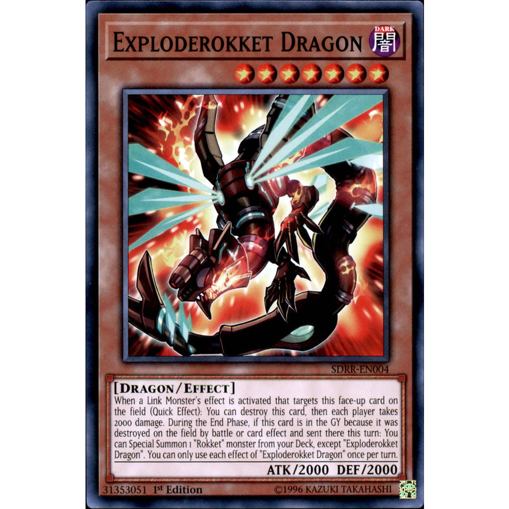 Exploderokket Dragon SDRR-EN004 Yu-Gi-Oh! Card from the Rokket Revolt Set