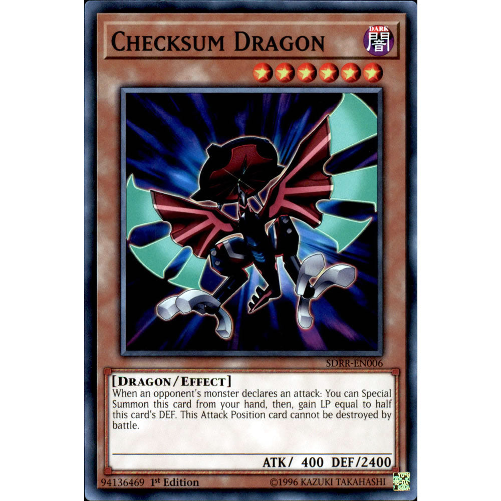 Checksum Dragon SDRR-EN006 Yu-Gi-Oh! Card from the Rokket Revolt Set