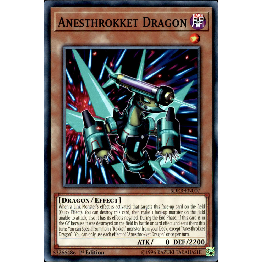 Anesthrokket Dragon SDRR-EN007 Yu-Gi-Oh! Card from the Rokket Revolt Set