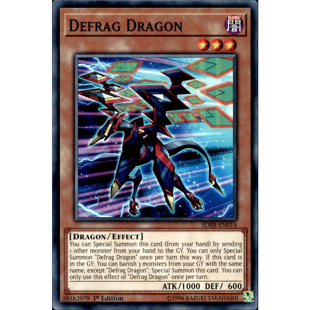 Defrag Dragon SDRR-EN014 Yu-Gi-Oh! Card from the Rokket Revolt Set