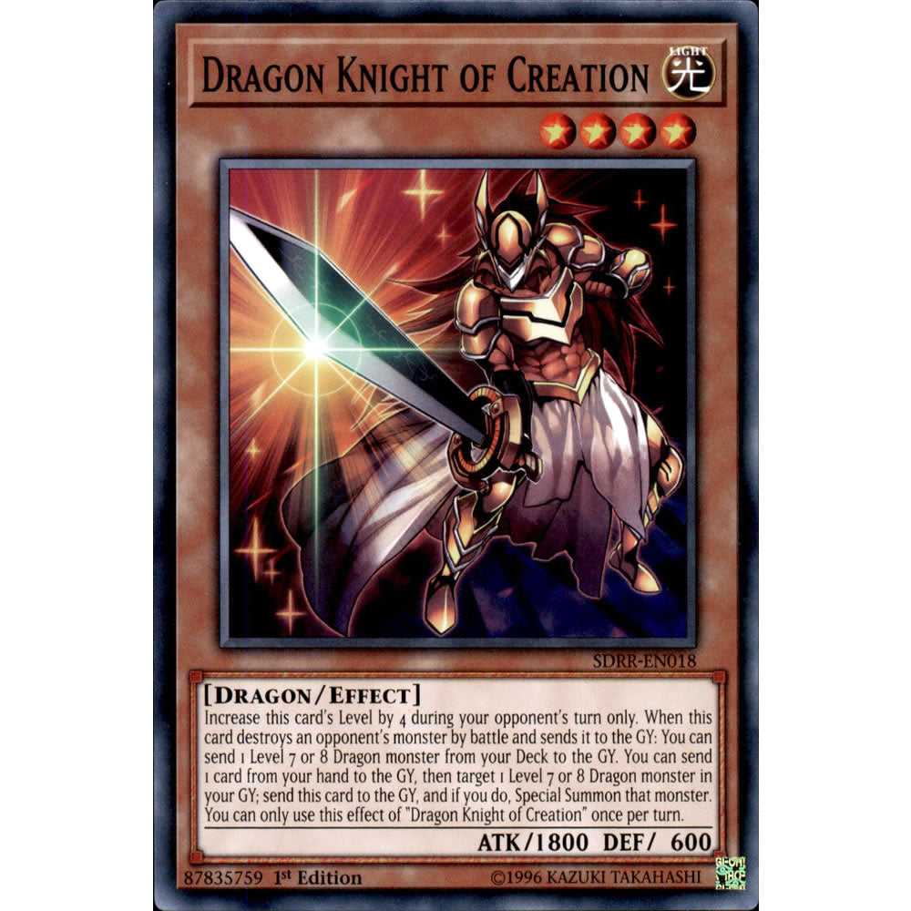 Dragon Knight of Creation SDRR-EN018 Yu-Gi-Oh! Card from the Rokket Revolt Set