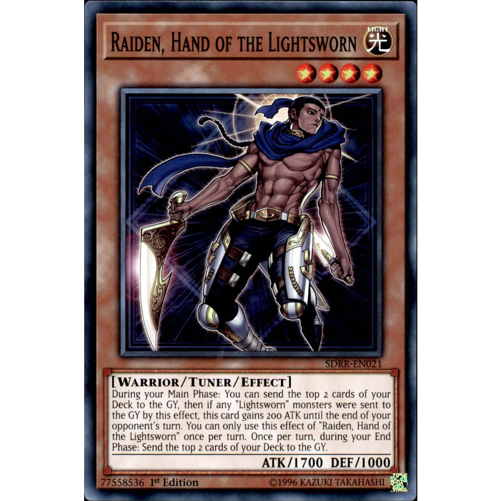 Raiden, Hand of the Lightsworn SDRR-EN021 Yu-Gi-Oh! Card from the Rokket Revolt Set