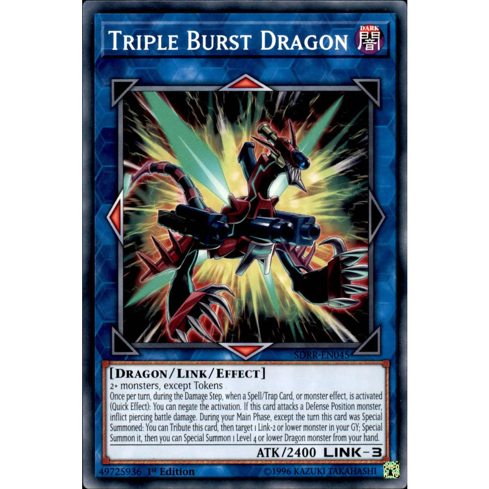 Triple Burst Dragon SDRR-EN045 Yu-Gi-Oh! Card from the Rokket Revolt Set