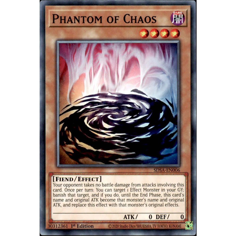 Phantom of Chaos SDSA-EN006 Yu-Gi-Oh! Card from the Sacred Beasts Set