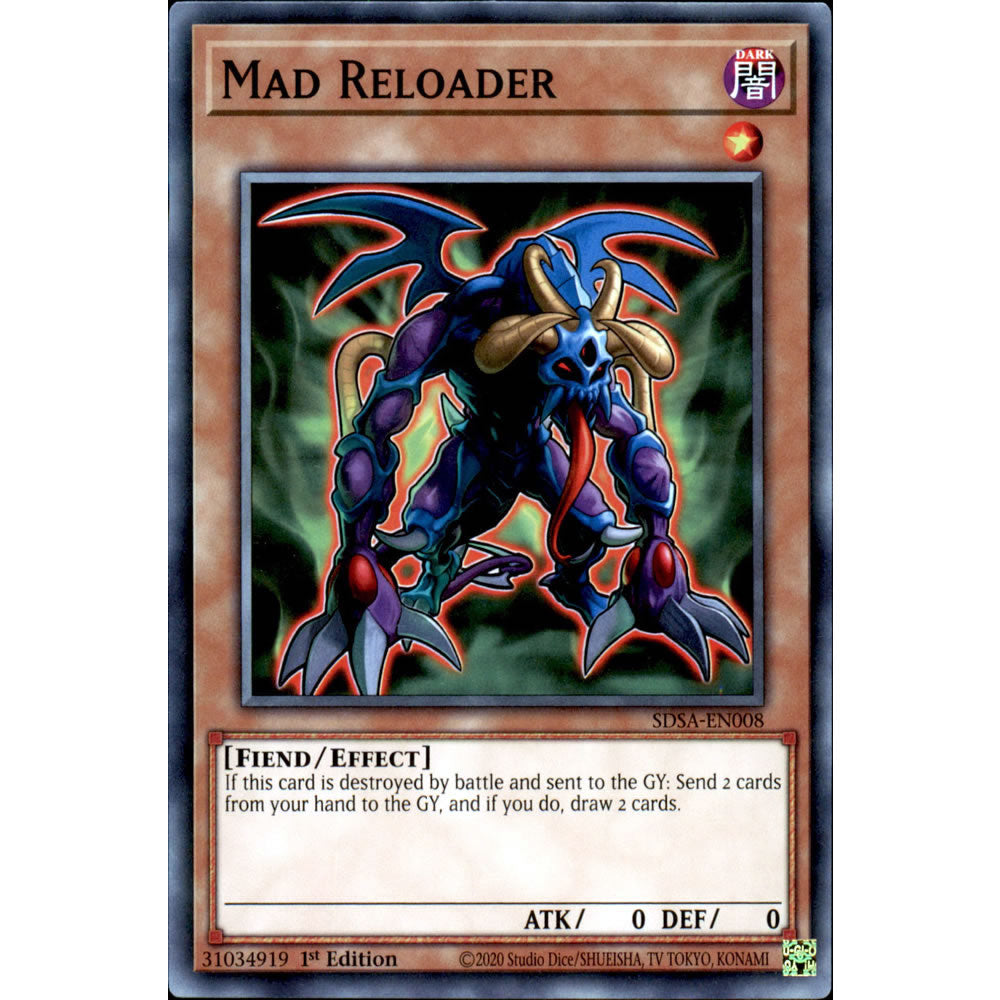 Mad Reloader SDSA-EN008 Yu-Gi-Oh! Card from the Sacred Beasts Set