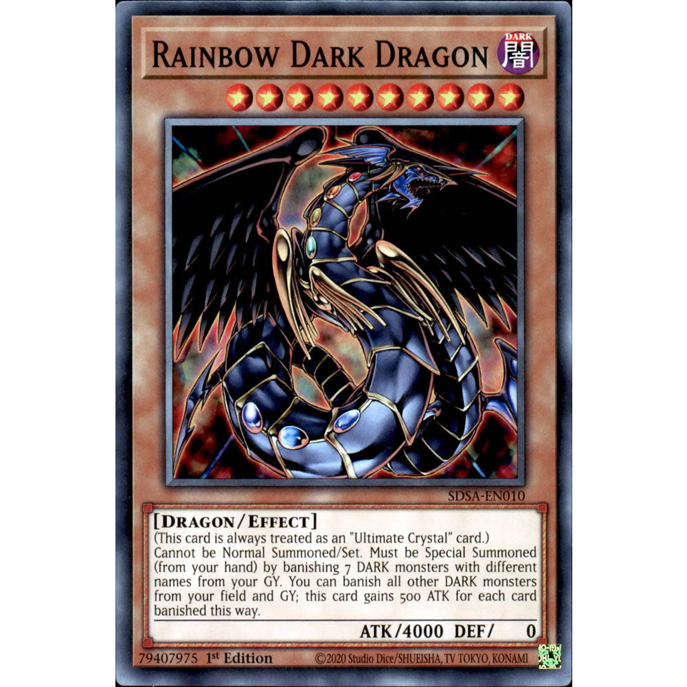 Rainbow Dark Dragon SDSA-EN010 Yu-Gi-Oh! Card from the Sacred Beasts Set