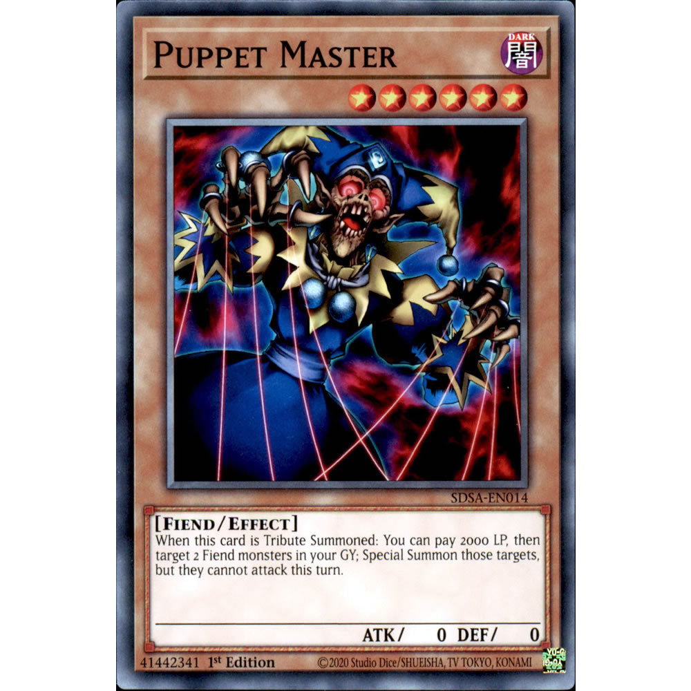 Puppet Master SDSA-EN014 Yu-Gi-Oh! Card from the Sacred Beasts Set
