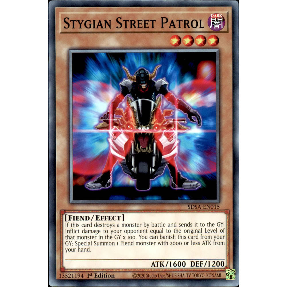 Stygian Street Patrol SDSA-EN015 Yu-Gi-Oh! Card from the Sacred Beasts Set