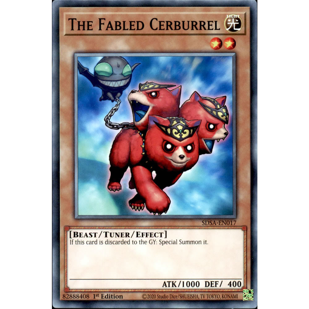 The Fabled Cerburrel SDSA-EN017 Yu-Gi-Oh! Card from the Sacred Beasts Set