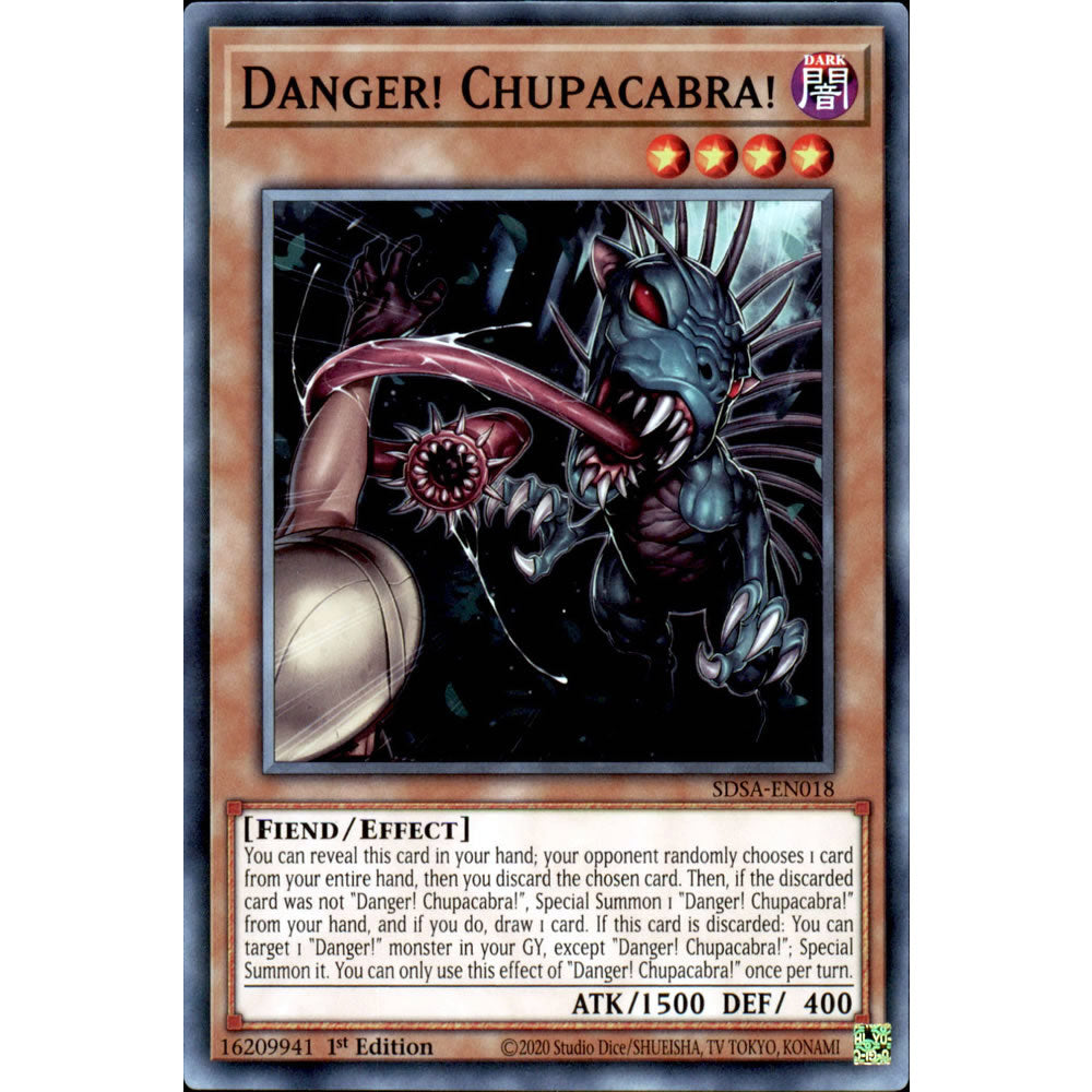 Danger! Chupacabra! SDSA-EN018 Yu-Gi-Oh! Card from the Sacred Beasts Set