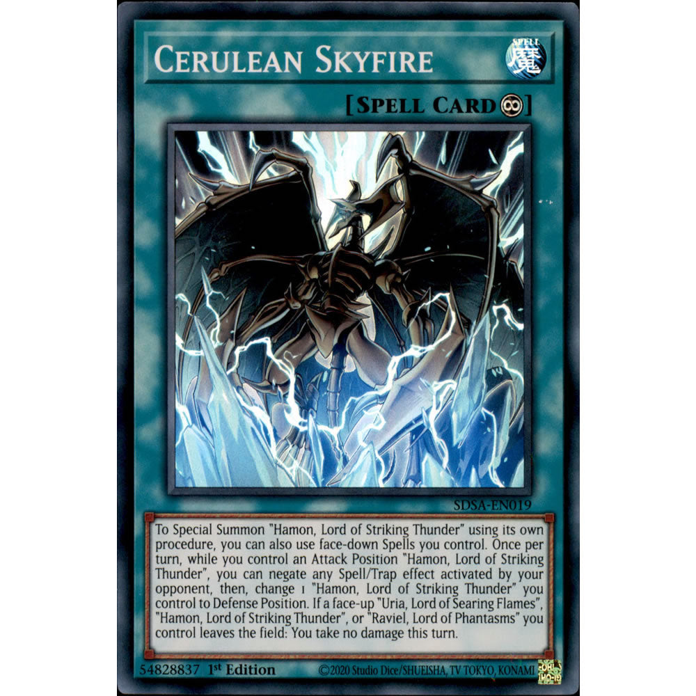 Cerulean Skyfire SDSA-EN019 Yu-Gi-Oh! Card from the Sacred Beasts Set