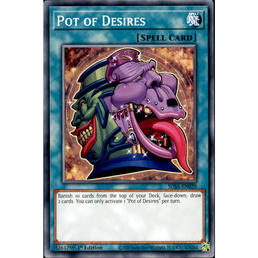 Pot of Desires SDSA-EN029 Yu-Gi-Oh! Card from the Sacred Beasts Set