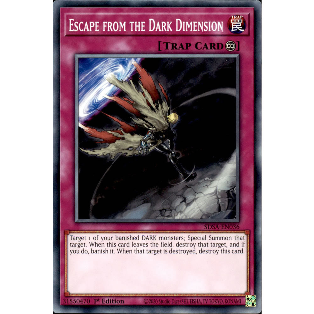 Escape from the Dark Dimension SDSA-EN036 Yu-Gi-Oh! Card from the Sacred Beasts Set