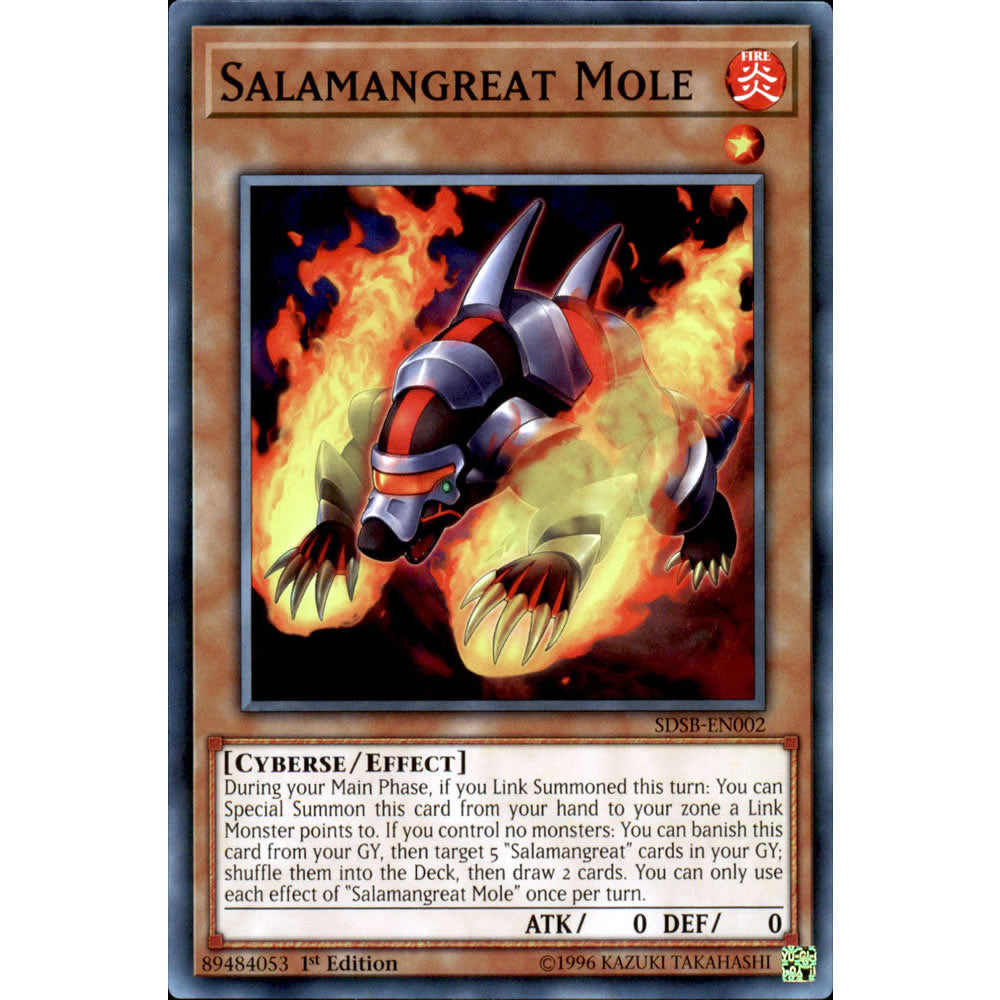 Salamangreat Mole SDSB-EN002 Yu-Gi-Oh! Card from the Soulburner Set