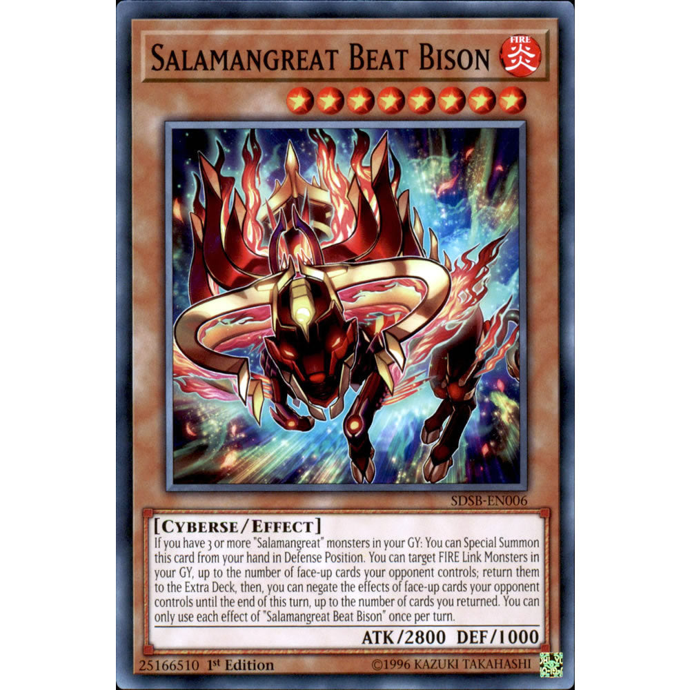 Salamangreat Beat Bison? SDSB-EN006 Yu-Gi-Oh! Card from the Soulburner Set