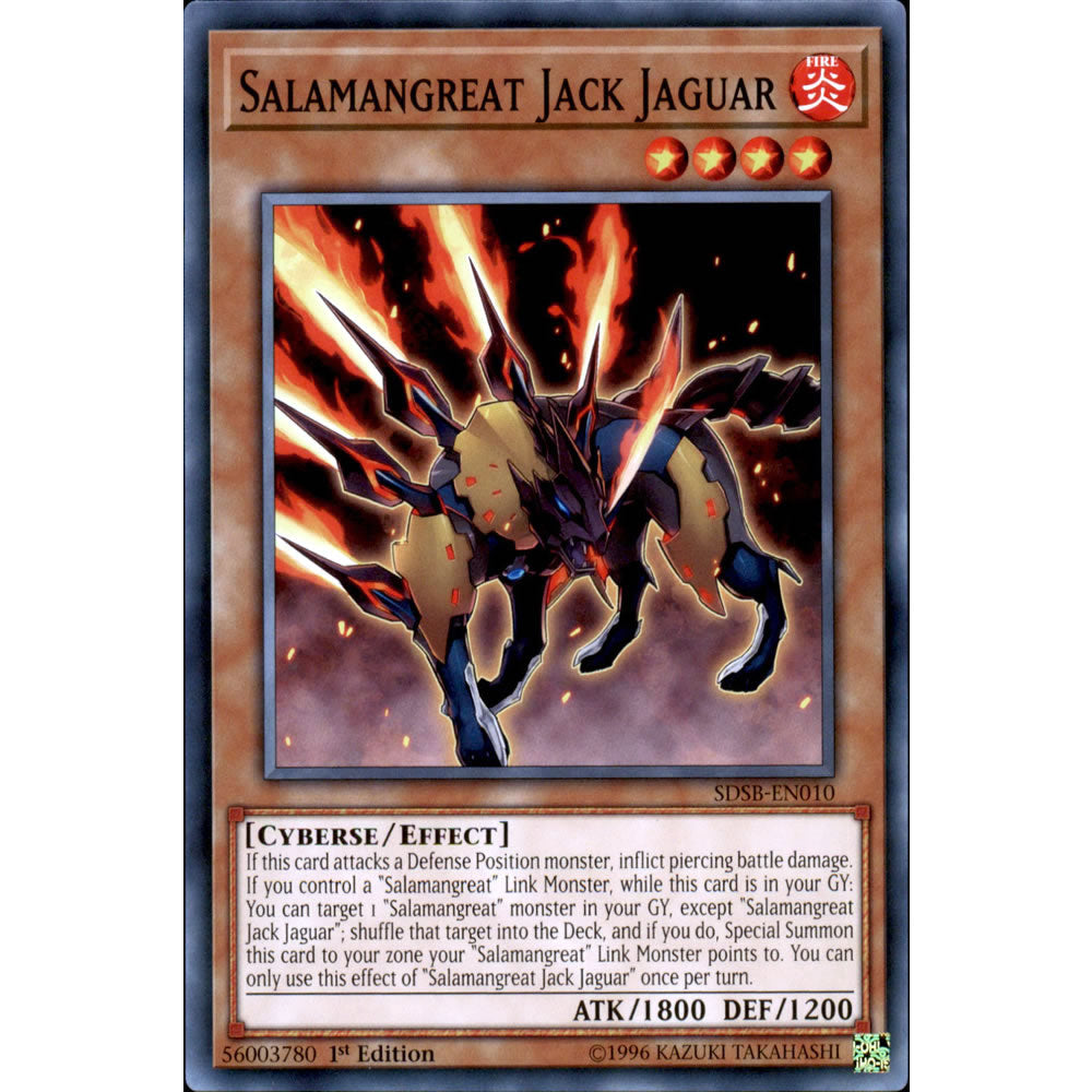 Salamangreat Jack Jaguar SDSB-EN010 Yu-Gi-Oh! Card from the Soulburner Set
