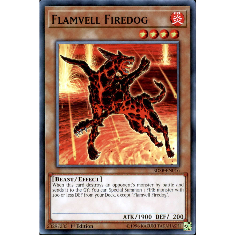 Flamvell Firedog SDSB-EN016 Yu-Gi-Oh! Card from the Soulburner Set