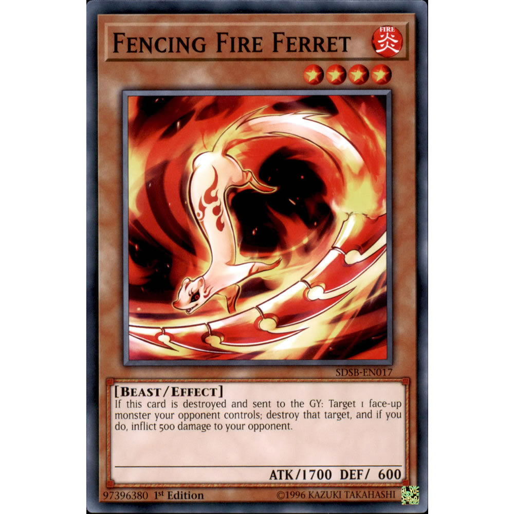 Fencing Fire Ferret SDSB-EN017 Yu-Gi-Oh! Card from the Soulburner Set