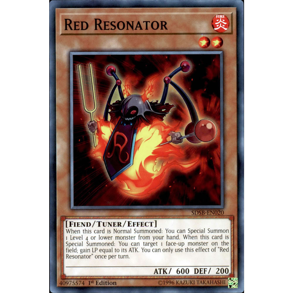 Red Resonator SDSB-EN020 Yu-Gi-Oh! Card from the Soulburner Set