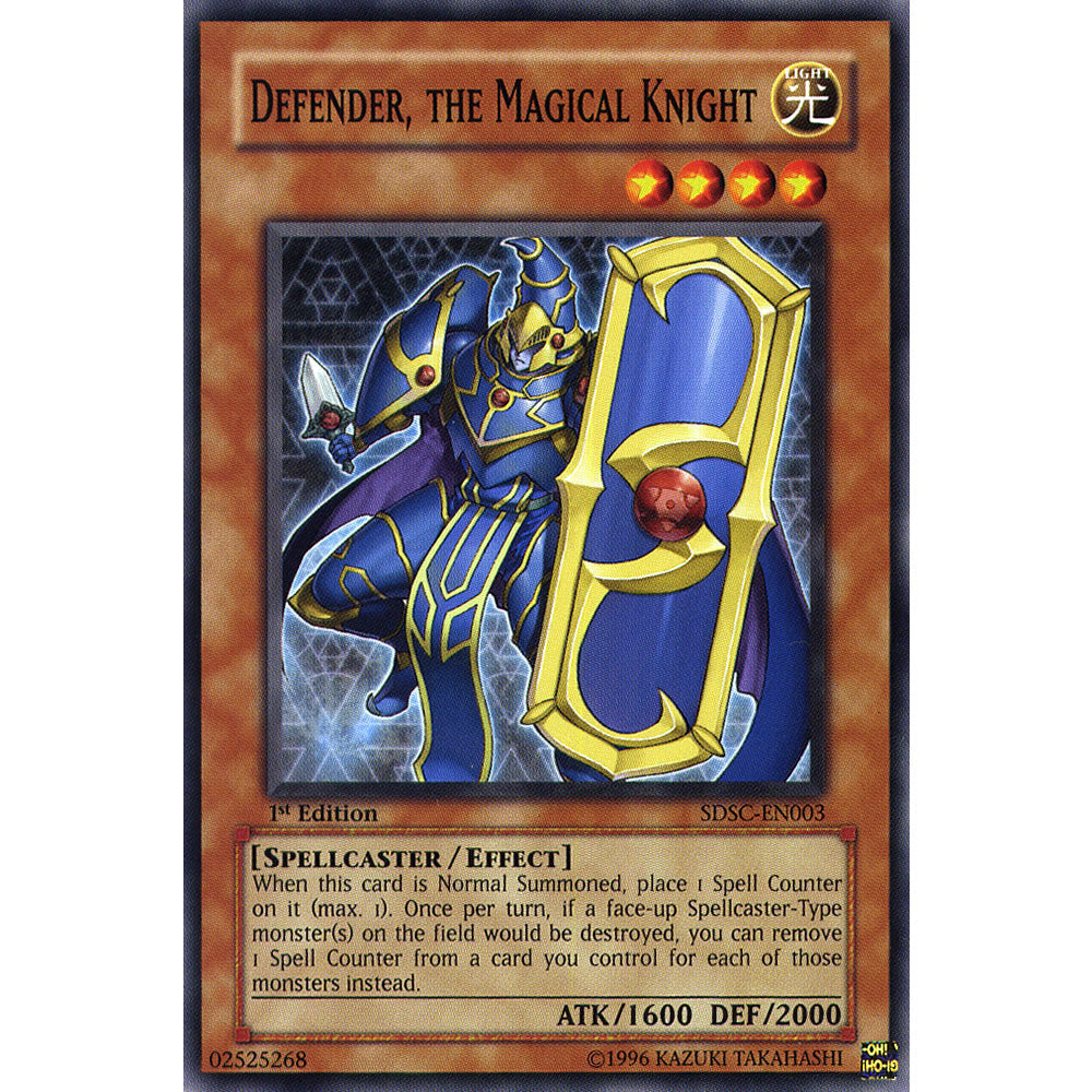 Defender, The Magical Knight SDSC-EN003 Yu-Gi-Oh! Card from the Spellcasters Command Set