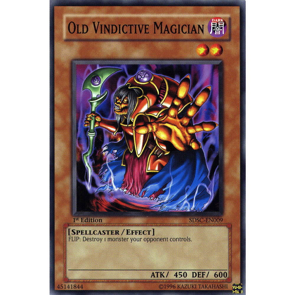 Old Vindictive Magician SDSC-EN009 Yu-Gi-Oh! Card from the Spellcasters Command Set