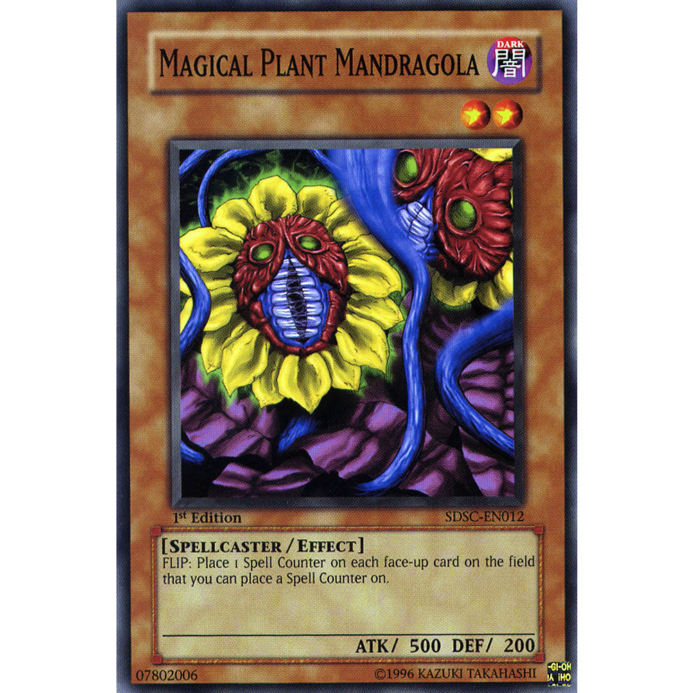 Magical Plant Mandragola SDSC-EN012 Yu-Gi-Oh! Card from the Spellcasters Command Set
