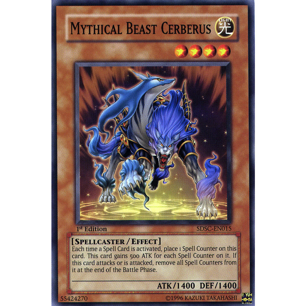 Mythical Beast Cerberus SDSC-EN015 Yu-Gi-Oh! Card from the Spellcasters Command Set