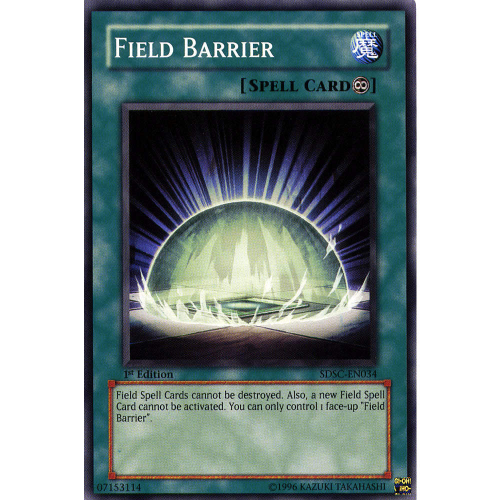 Field Barrier SDSC-EN034 Yu-Gi-Oh! Card from the Spellcasters Command Set