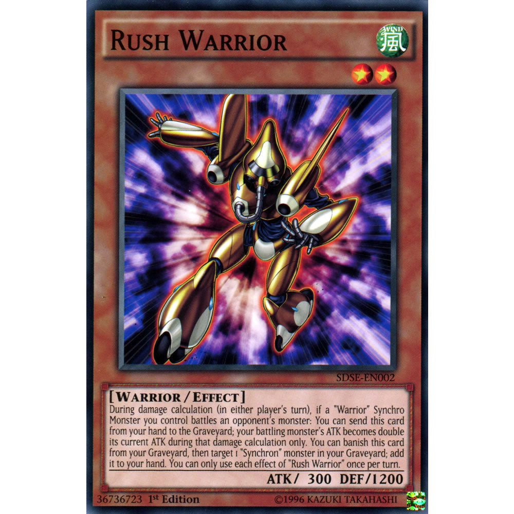 Rush Warrior SDSE-EN002 Yu-Gi-Oh! Card from the Synchron Extreme Set