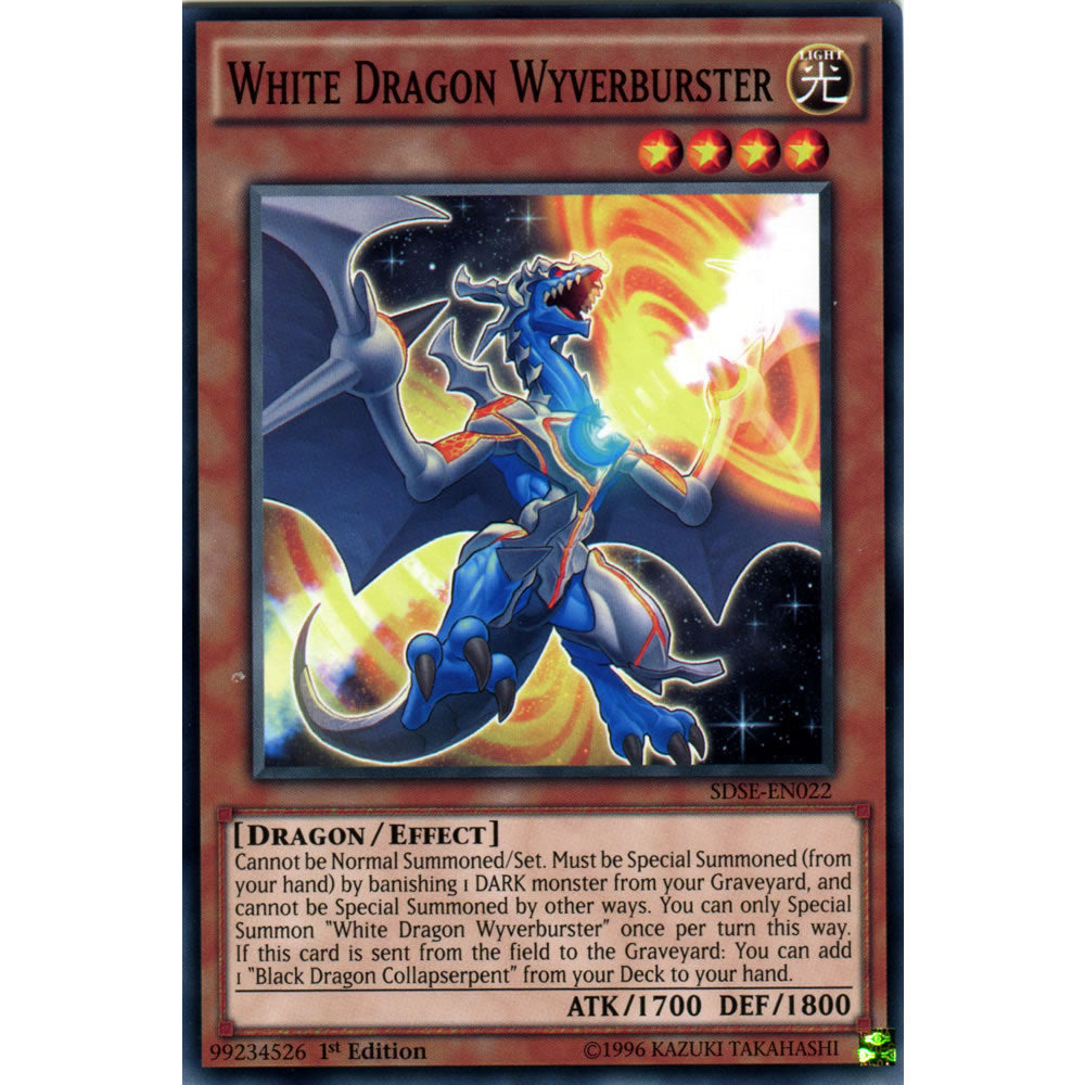 White Dragon Wyverburster SDSE-EN022 Yu-Gi-Oh! Card from the Synchron Extreme Set