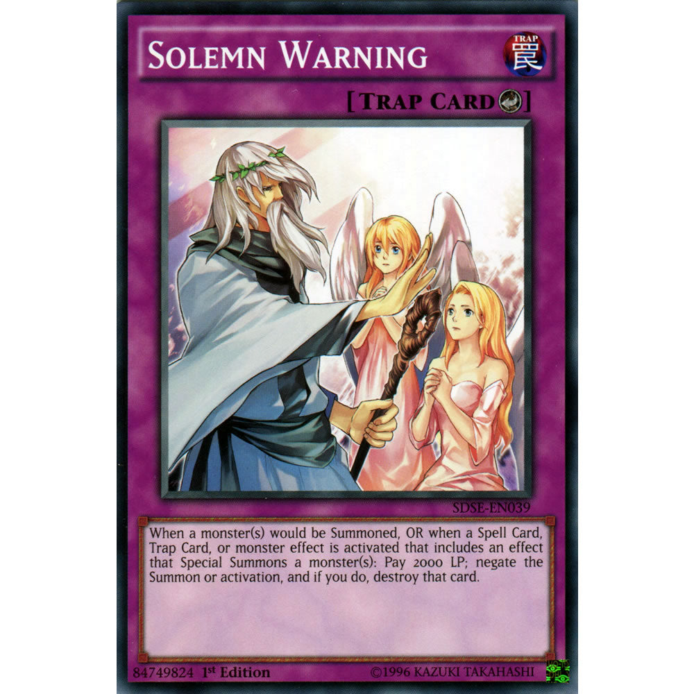 Solemn Warning SDSE-EN039 Yu-Gi-Oh! Card from the Synchron Extreme Set