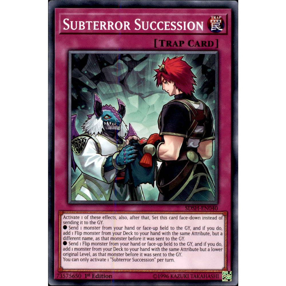 Subterror Succession SDSH-EN040 Yu-Gi-Oh! Card from the Shaddoll Showdown Set