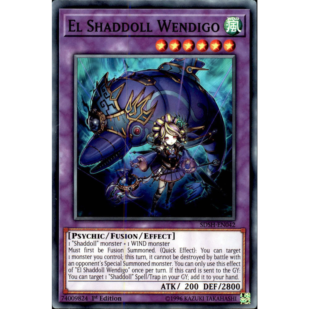 El Shaddoll Wendigo SDSH-EN042 Yu-Gi-Oh! Card from the Shaddoll Showdown Set