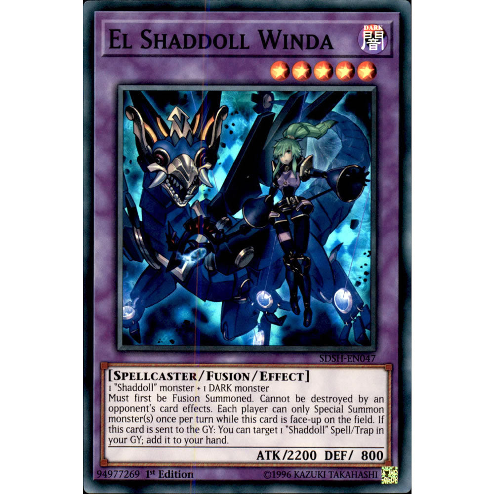El Shaddoll Winda SDSH-EN047 Yu-Gi-Oh! Card from the Shaddoll Showdown Set