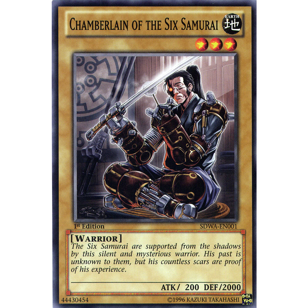 Chamberlain of the Six Samurai SDWA-EN001 Yu-Gi-Oh! Card from the Samurai Warlords Set