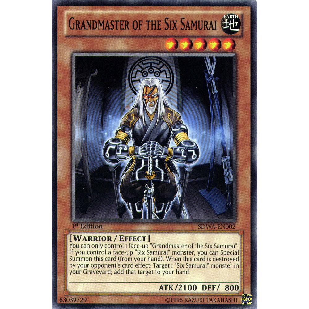 Grandmaster of the Six Samurai SDWA-EN002 Yu-Gi-Oh! Card from the Samurai Warlords Set