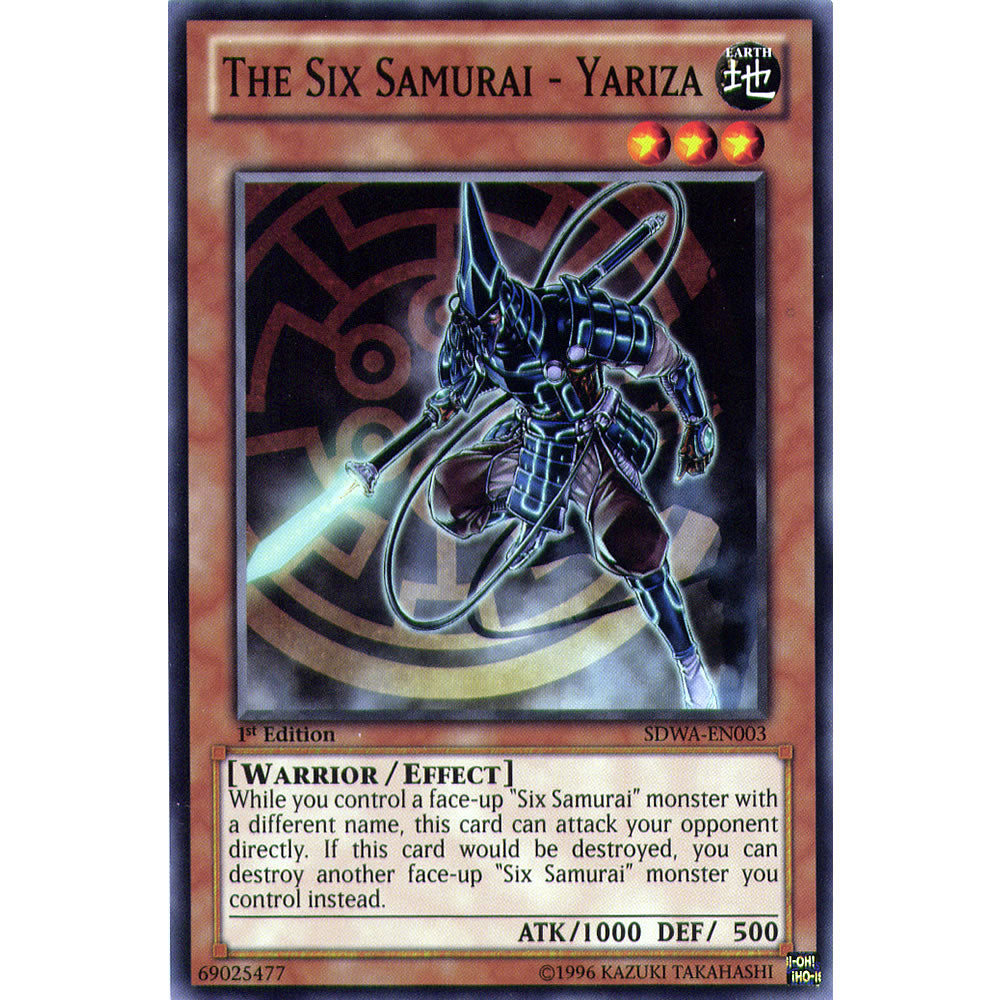 The Six Samurai - Yariza SDWA-EN003 Yu-Gi-Oh! Card from the Samurai Warlords Set