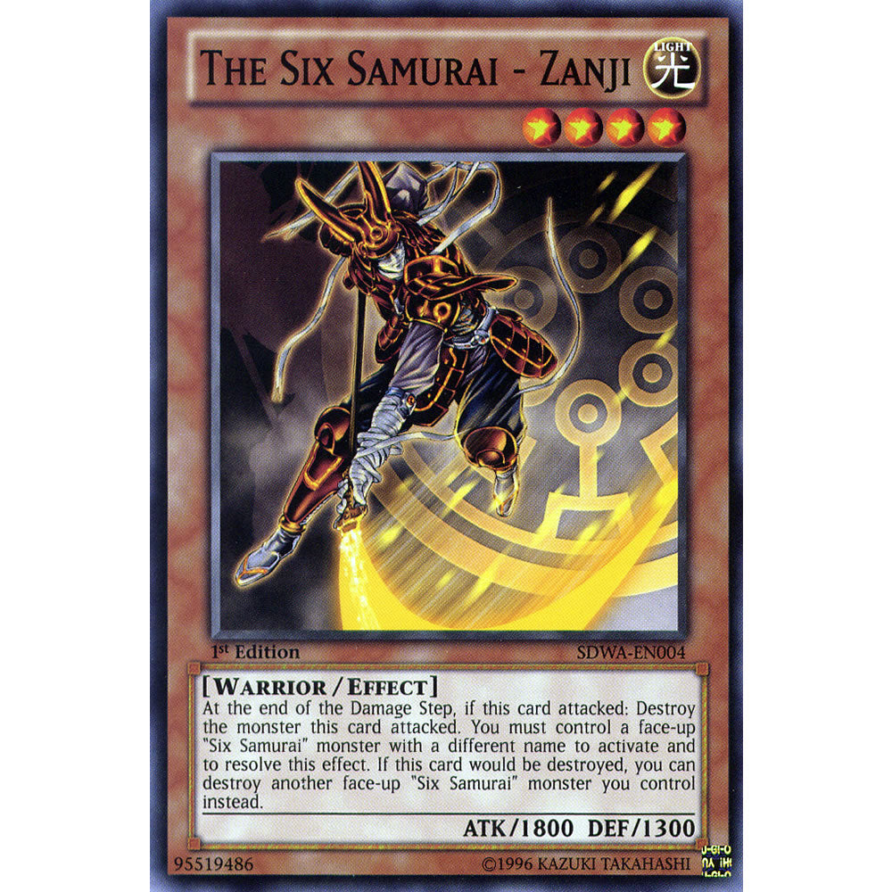 The Six Samurai - Zanji SDWA-EN004 Yu-Gi-Oh! Card from the Samurai Warlords Set
