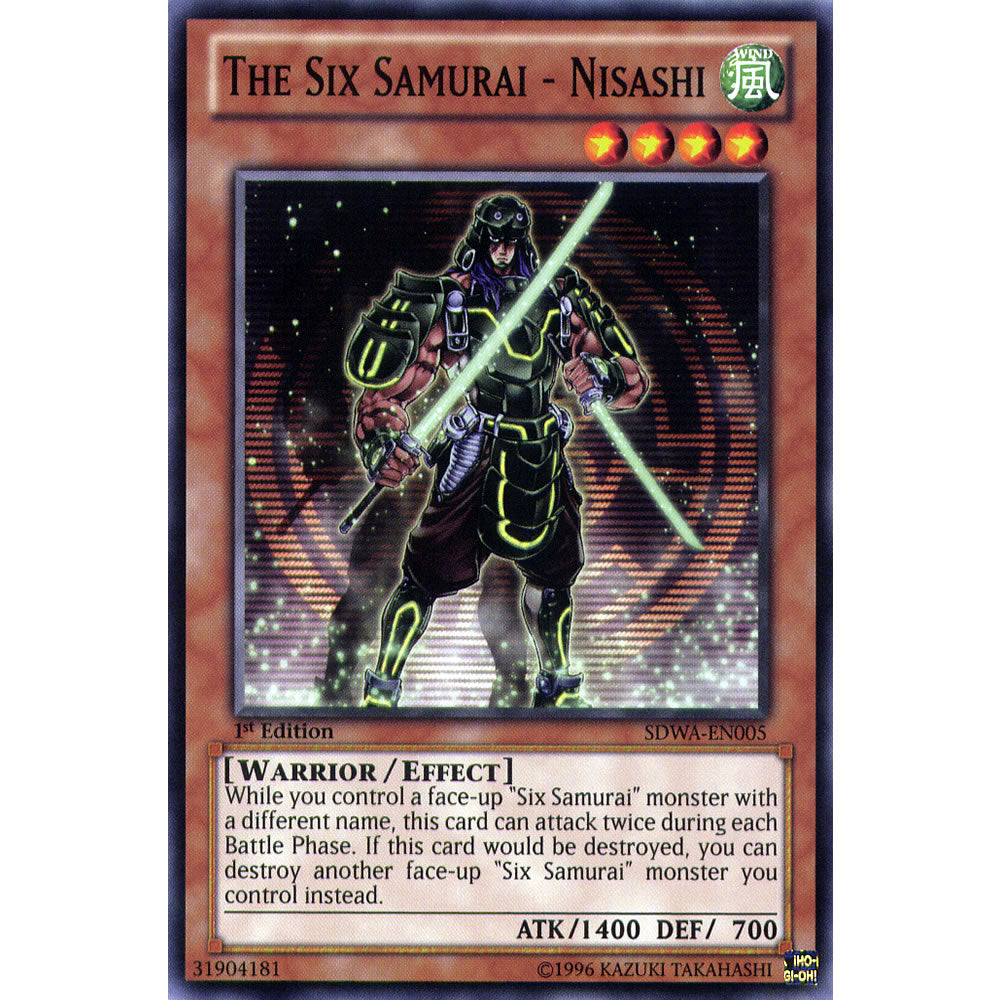 The Six Samurai - Nisashi SDWA-EN005 Yu-Gi-Oh! Card from the Samurai Warlords Set