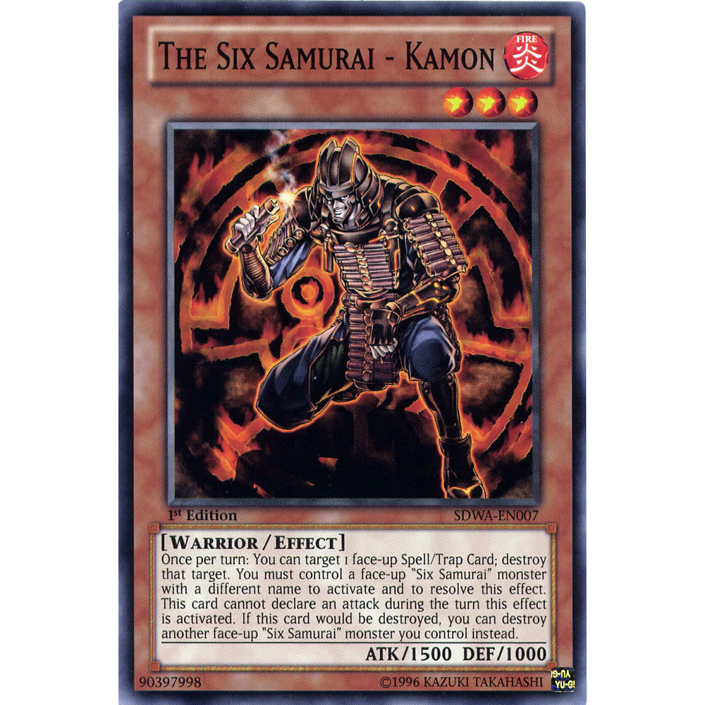 The Six Samurai - Kamon SDWA-EN007 Yu-Gi-Oh! Card from the Samurai Warlords Set