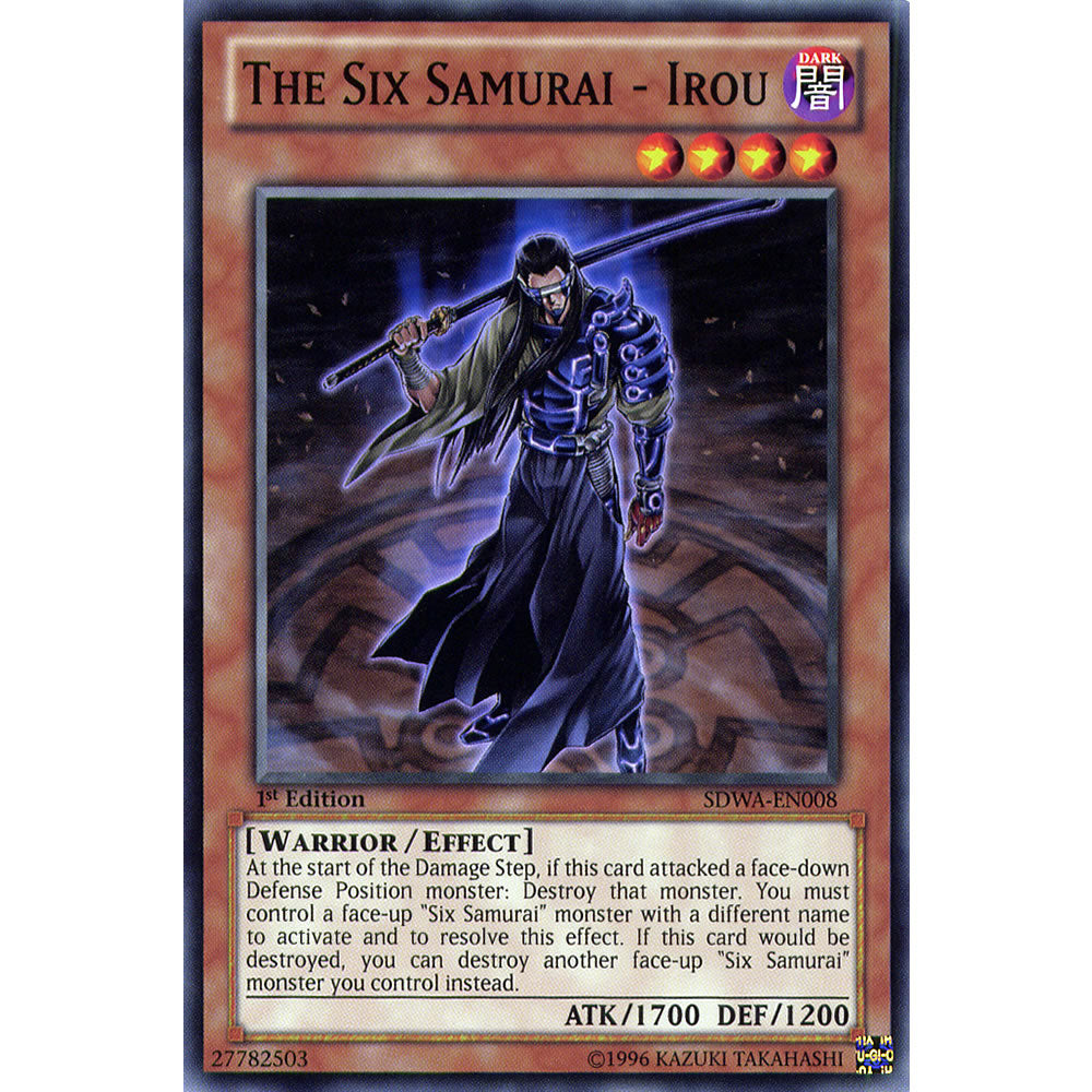 The Six Samurai - Irou SDWA-EN008 Yu-Gi-Oh! Card from the Samurai Warlords Set