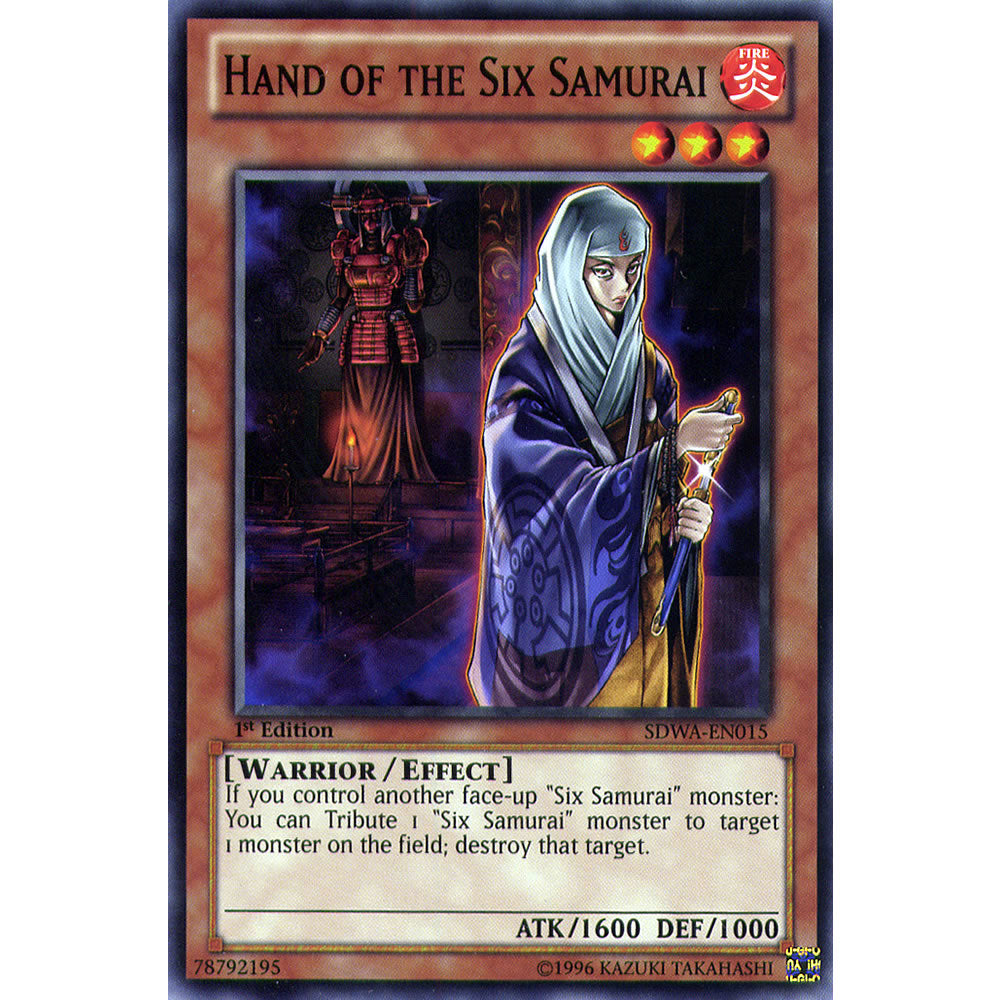 Hand of the Six Samurai SDWA-EN015 Yu-Gi-Oh! Card from the Samurai Warlords Set