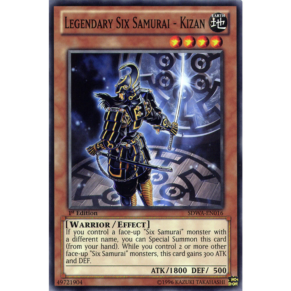 Legendary Six Samurai - Kizan SDWA-EN016 Yu-Gi-Oh! Card from the Samurai Warlords Set