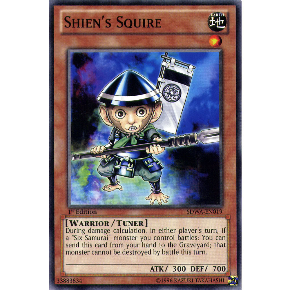 Shien's Squire SDWA-EN019 Yu-Gi-Oh! Card from the Samurai Warlords Set