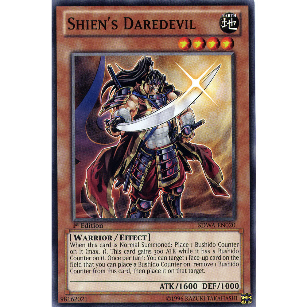 Shien's Daredevil SDWA-EN020 Yu-Gi-Oh! Card from the Samurai Warlords Set