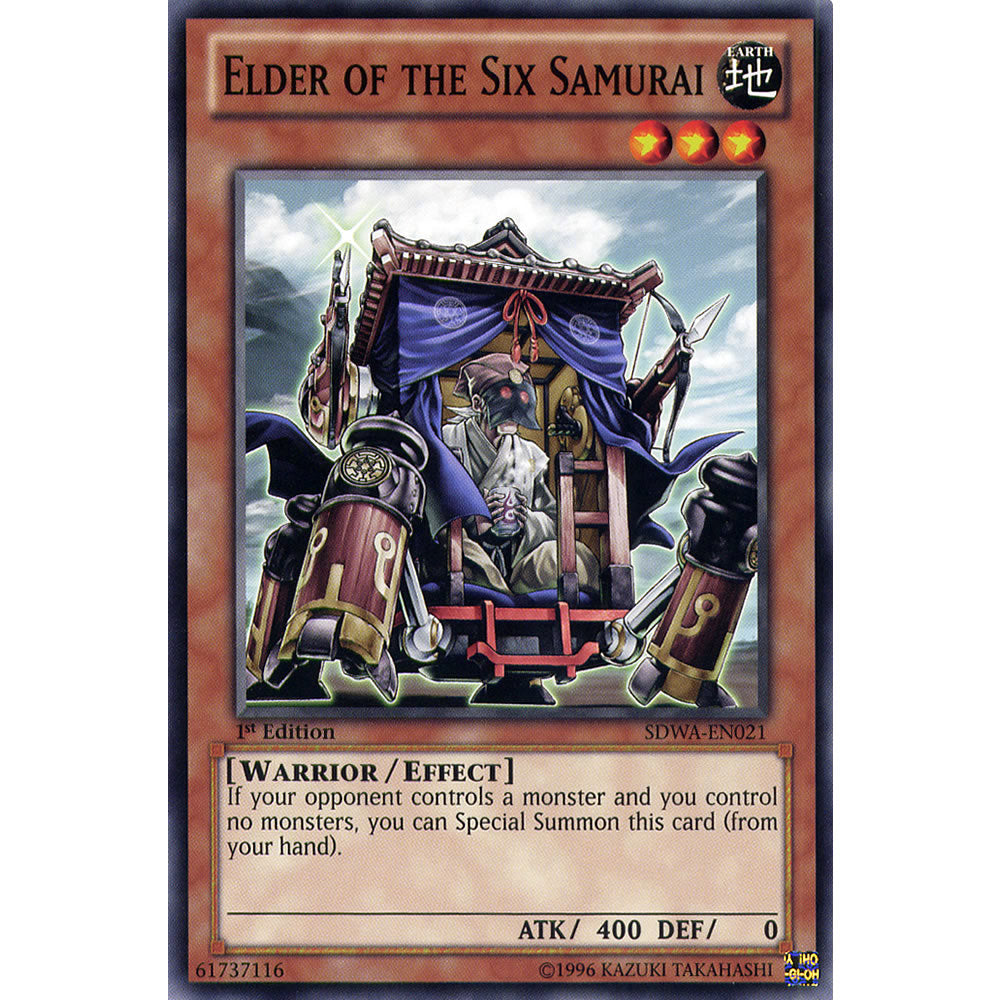 Elder of the Six Samurai SDWA-EN021 Yu-Gi-Oh! Card from the Samurai Warlords Set