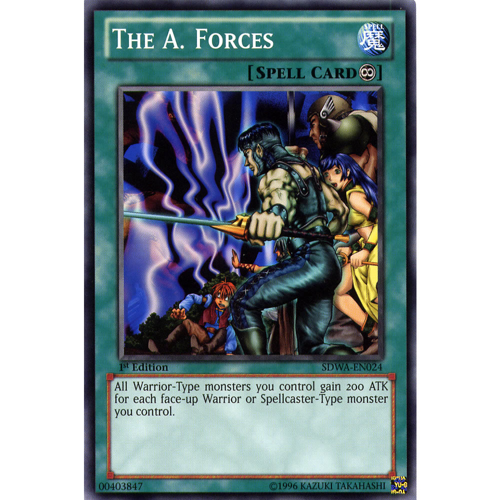 The A. Forces SDWA-EN024 Yu-Gi-Oh! Card from the Samurai Warlords Set