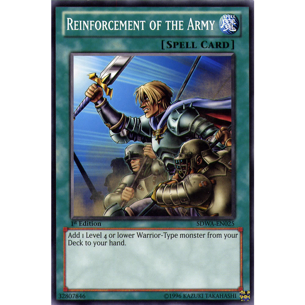 Reinforcement of the Army SDWA-EN025 Yu-Gi-Oh! Card from the Samurai Warlords Set