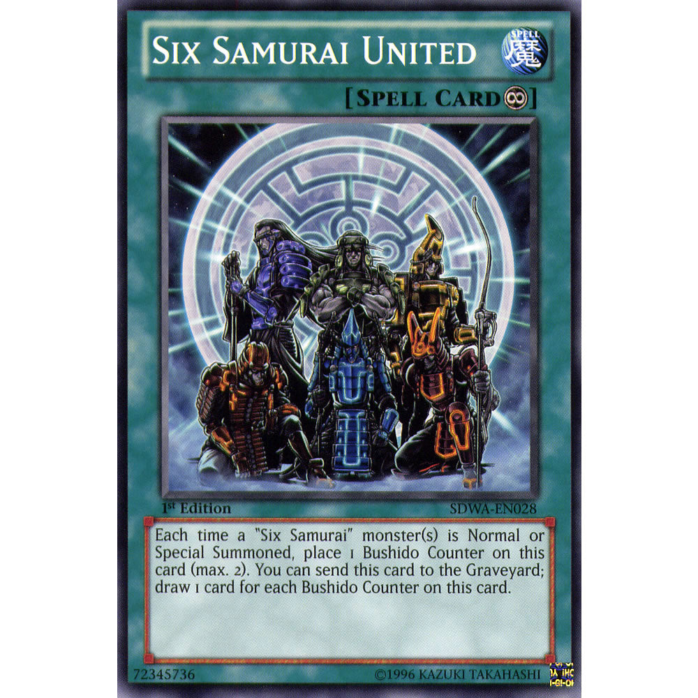 Six Samurai United SDWA-EN028 Yu-Gi-Oh! Card from the Samurai Warlords Set